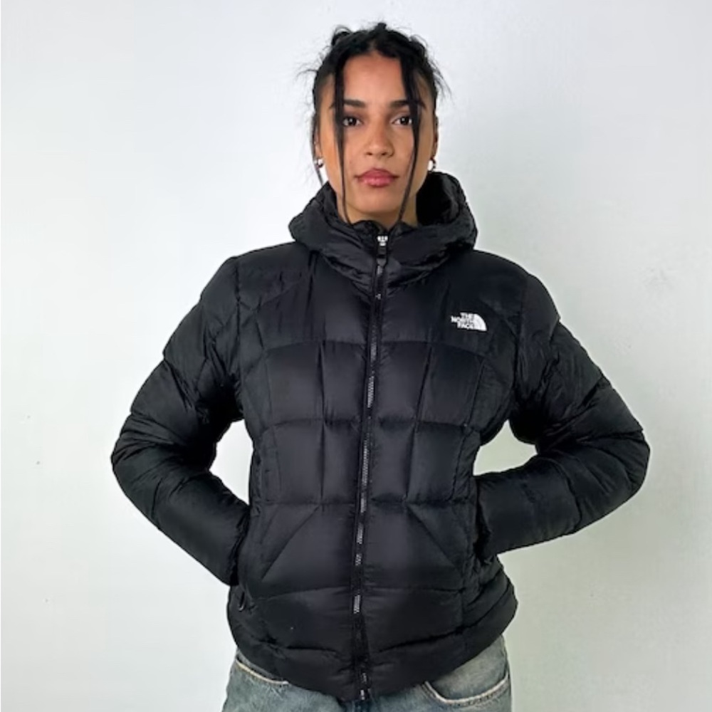 Womens The North Face 600 Fill Goose Down Hooded Jacket Size Medium Black